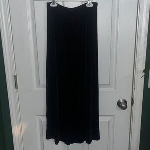 Long Black Silky Skirt